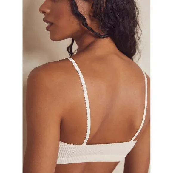 🎉LAST CHANCE🎉 FREE PEOPLE Feels Right Bralette / Ivory - Picture 2 of 8